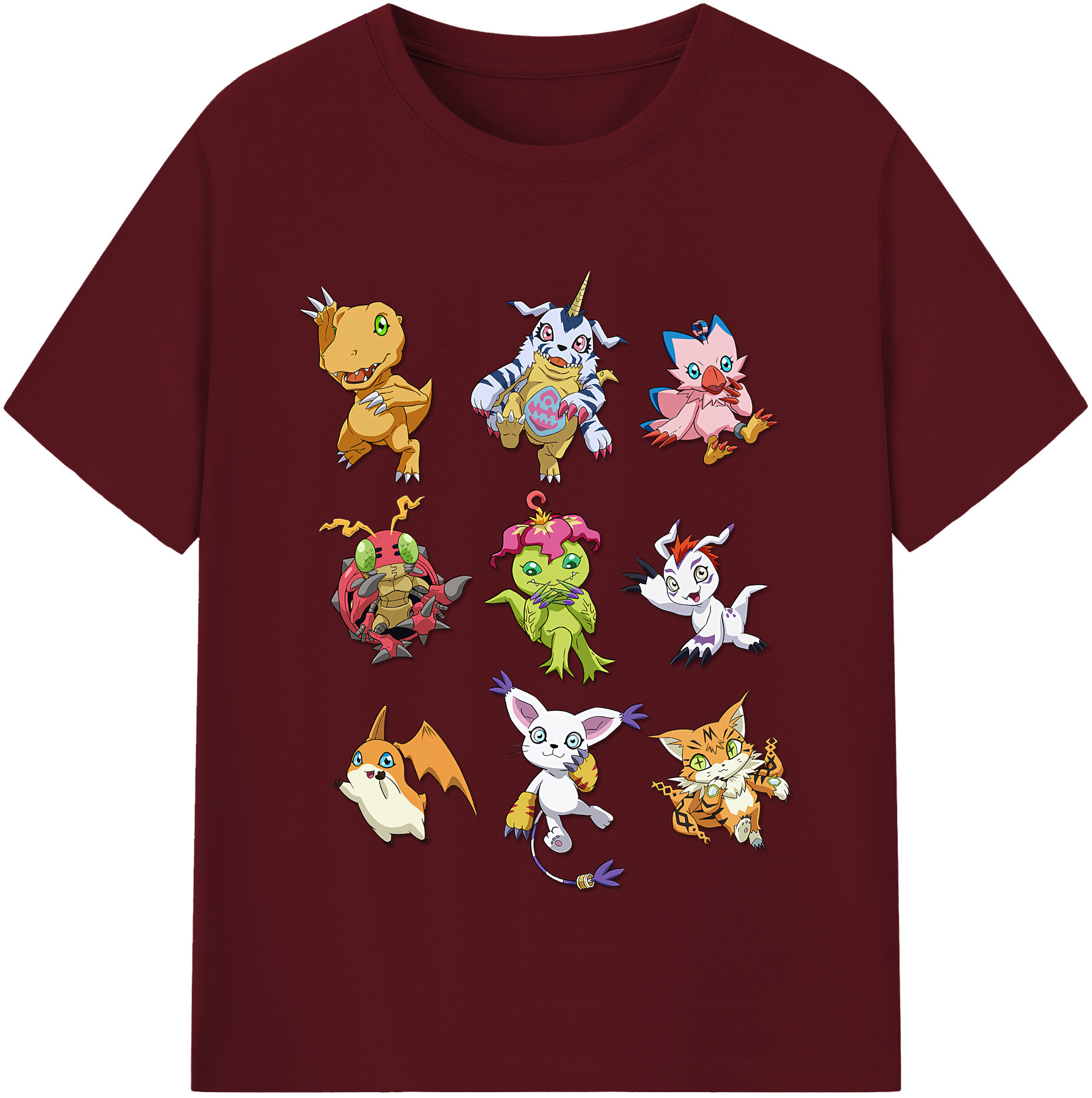 （画像用） Digimon デジタルモンスター/デジモン 綿100％半袖Tシャツ（フロントプリント）